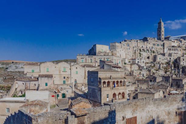istock The sassi of Matera, Italy under blue sky 1056420290