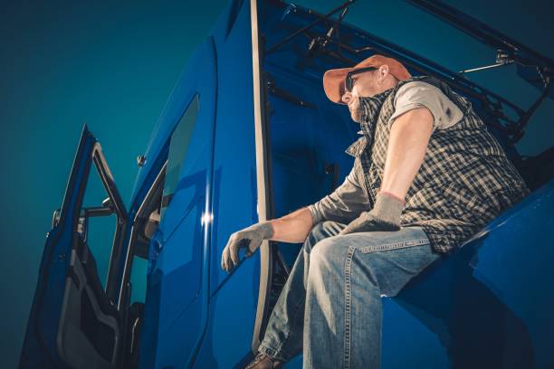 istock Truck Driver Cargo Transport 1056421786