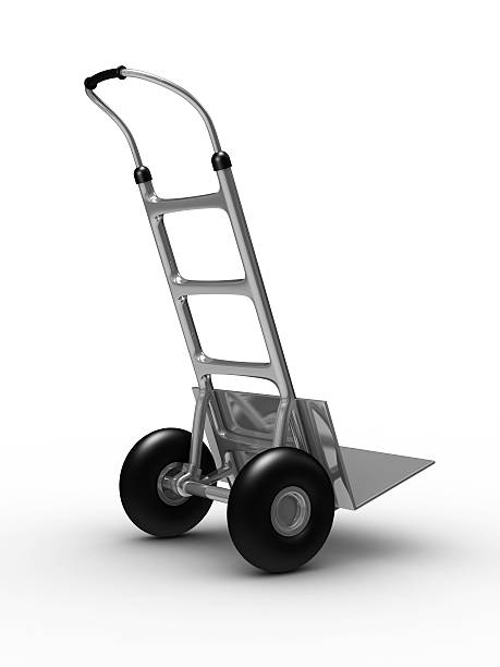 istock hand truck on white background. Isolated 3D image 105642321