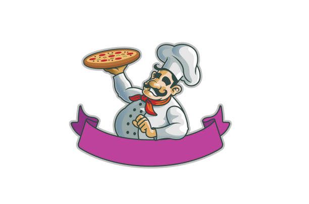 ilustrações de stock, clip art, desenhos animados e ícones de black chef pizza - chef commercial kitchen cooking silhouette