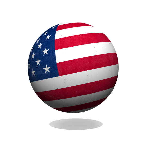 istock Sphere in the colors of the US flag 1056428816