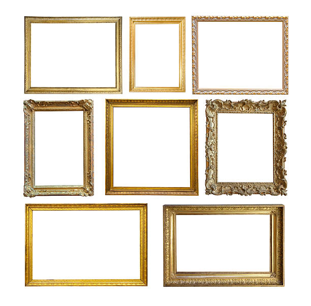 istock Set of  Vintage gold picture frame 105643971
