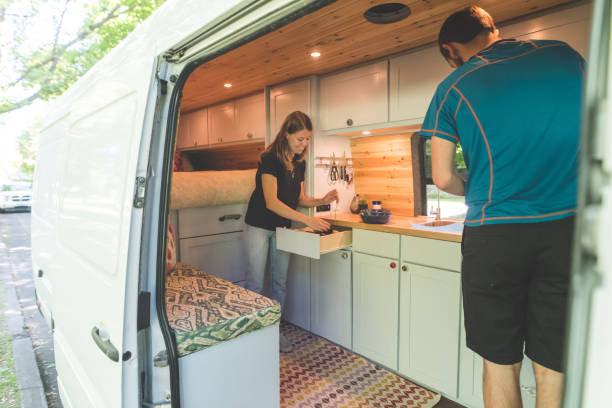 istock Millennial couple living in a van 1056439798