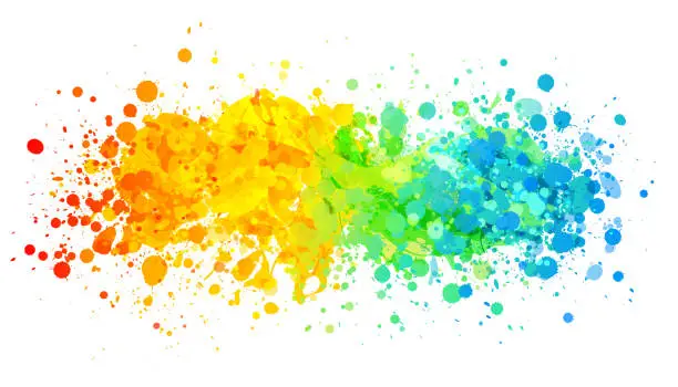 Vector illustration of Rainbow Paint splash