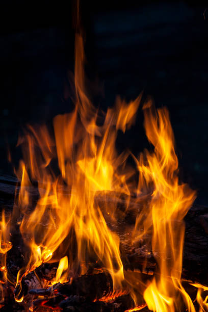 istock Fire, flames on a black background. Fire for advertising. 1056440040