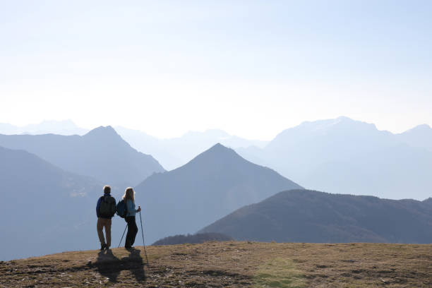 istock Hikers pause to look at view 1056440924