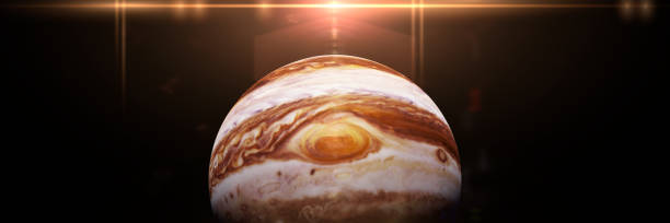 istock planet Jupiter and the Sun (3d illustration, elements of this image are furnished by NASA) 1056444030