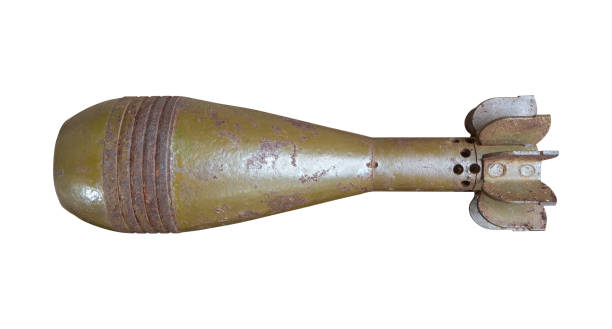 istock Old rustic aerial bomb isolated with clipping path 1056445204