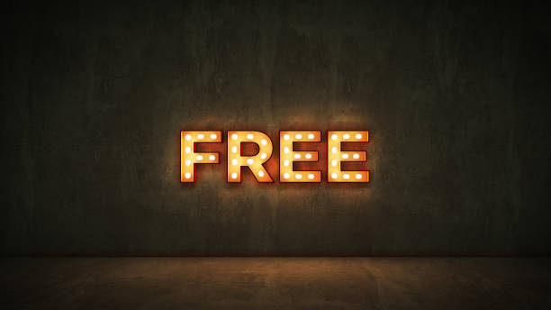 istock Neon Sign on Brick Wall background - Free. 3d rendering 1056445298