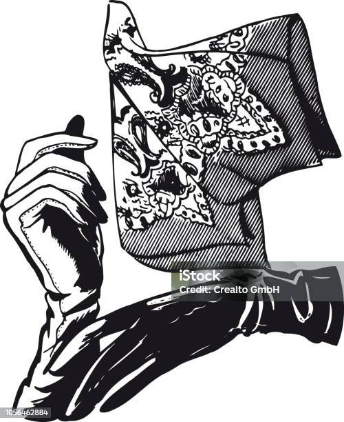 Gloves With Scarf Retro Vector Illustration Stock Illustration - Download Image Now - Glove, Retro Style, 1940-1949