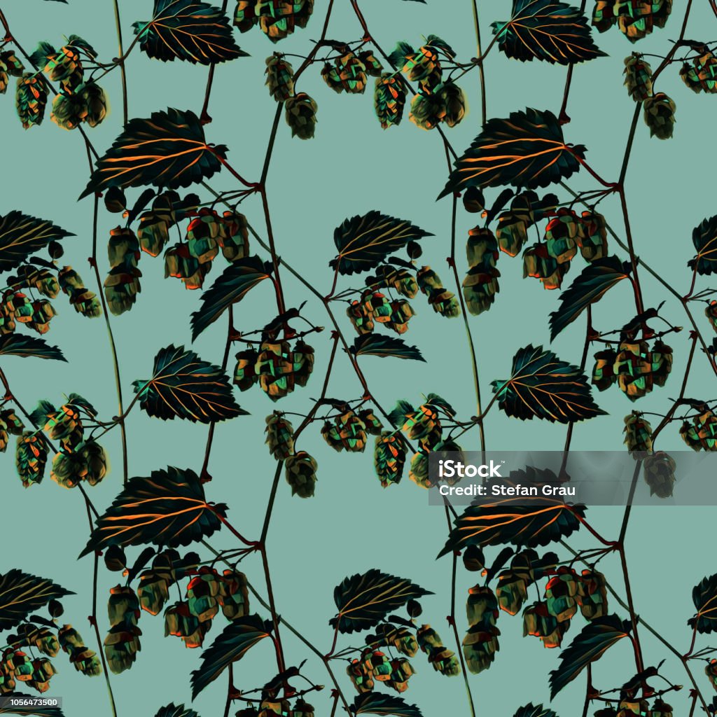 Abstract Hops Hops Seamless Pattern Stock Illustration - Download Image Now ...