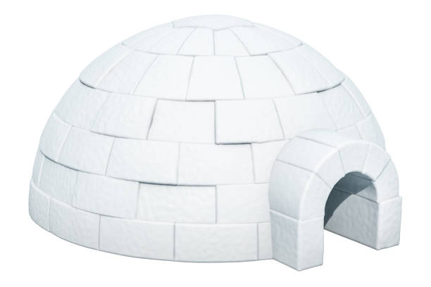Igloo, 3D rendering isolated on white background Igloo, 3D rendering isolated on white background igloo stock pictures, royalty-free photos & images