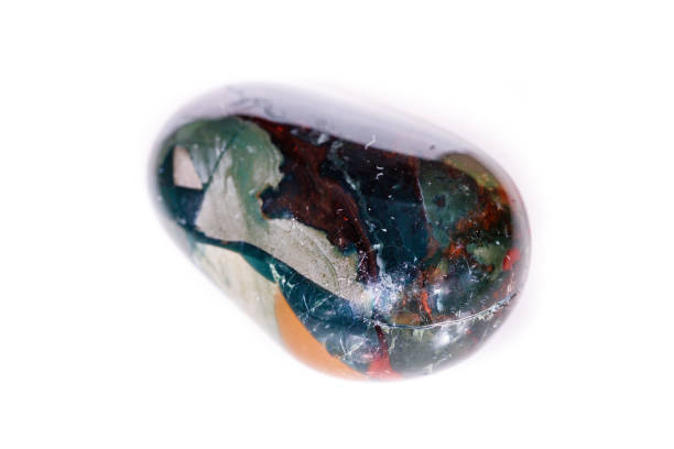 istock Macro mineral stone aventurine blue on white background 1056487278