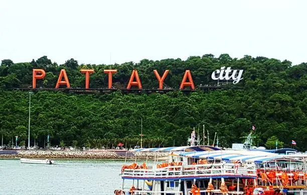 Photo of View of the sign of Pattaya city, Thailand.