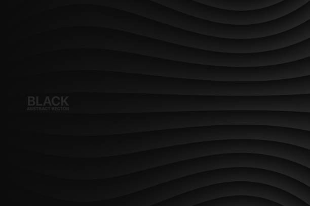 Black Wavy Abstract Vector Background Black Clear Blank Subtle Geometric Abstract Vector Background. Monotone Soft Dark Light Wavy Surface. 3D Sci-Fi Futuristic Conceptual Illustration. Minimalist Wallpaper dark web stock illustrations