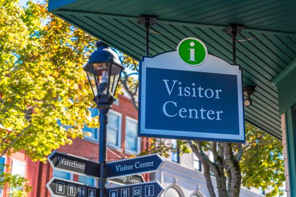 istock Visitor Center Sign by Lamp Post 1056502080