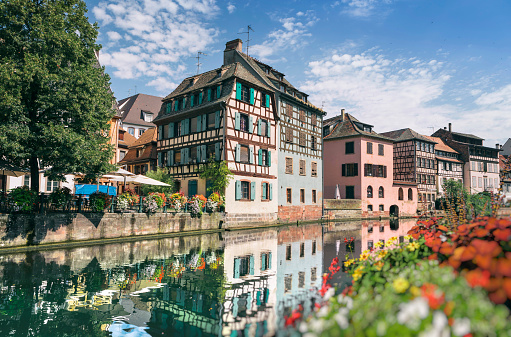 Strasbourg is the capital city of the Grand Est region, formerly Alsace, in northeastern France.\nLooking from the Quai de la petite France towards the Quai de la Bruche