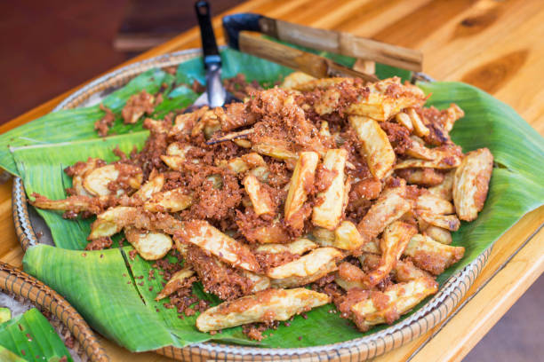 istock Sweet potato with flour deep fried, Thai snack 1056504556