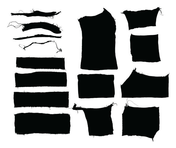 ilustrații de stoc cu texturi rupte fragment fabric - material textil