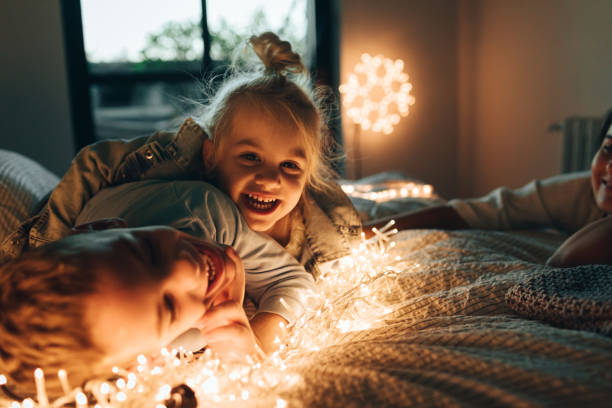 istock Happy family on Christmas day 1056518238