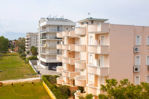 istock Architecture View, Modern Facade of Building with Balcony 1056528832