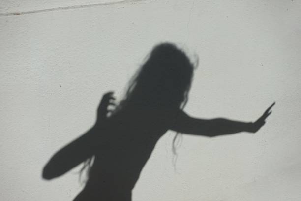 istock Expressive Shadows of girl on wall 1056553942