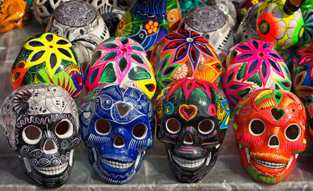 istock Decorated colorful skulls, day of dead, Mexico 1056556864