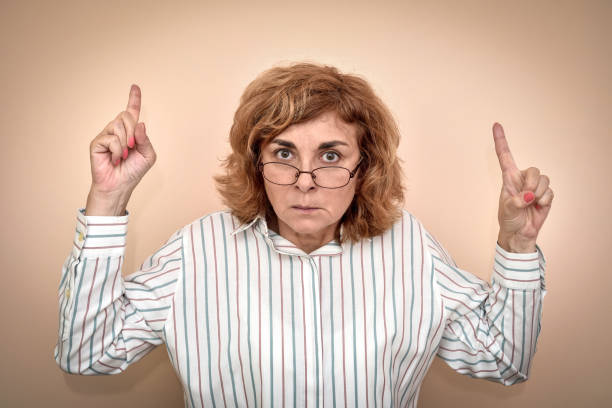 120+ Angry Crazy Woman Boss Pointing Out Stock Photos, Pictures ...