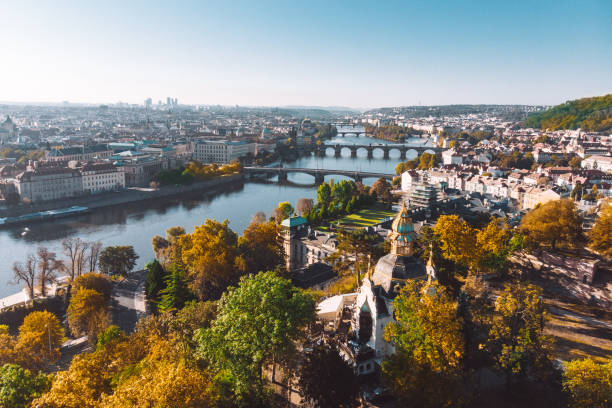 istock aerial view of autumn prague 1056598002