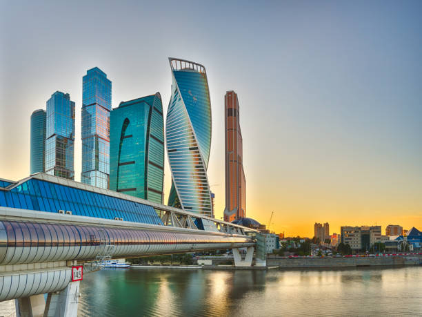 istock Moscow City at sunset. 1056607674