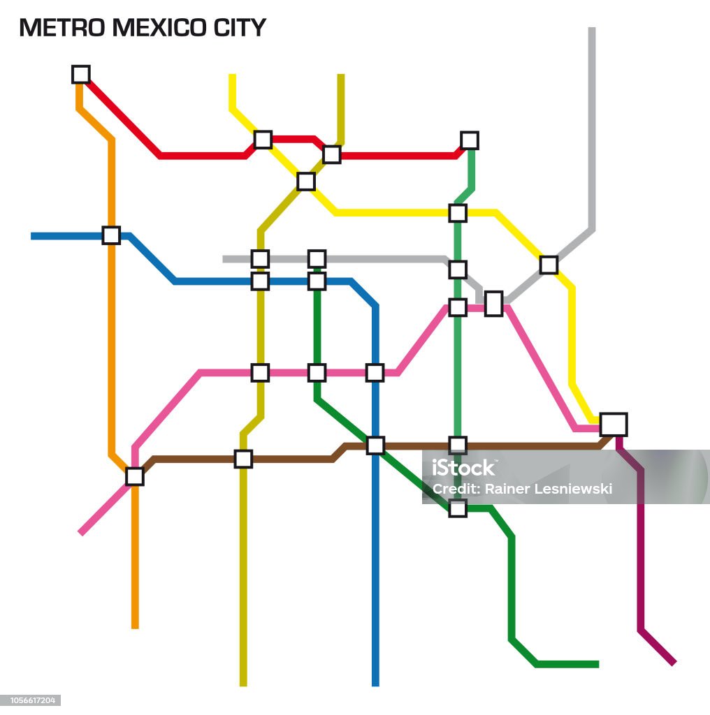 Ilustración de Ilustración Del Mapa Del Metro De La Ciudad De México y más  Vectores Libres de Derechos de Metro - Transporte - iStock