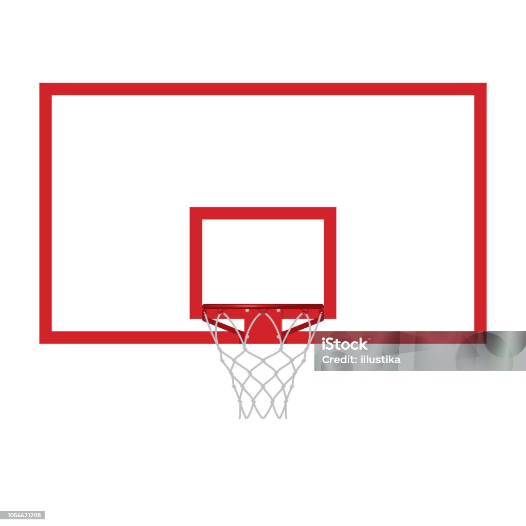 Basketball Rectangle Rectangle Shape Basketball Backboard Stock Illustration - Download ...