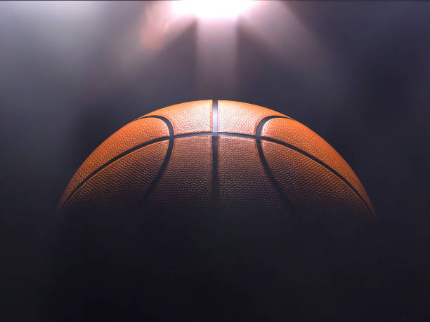 istock Basketball close-up on studio background - Stock image 1056626400