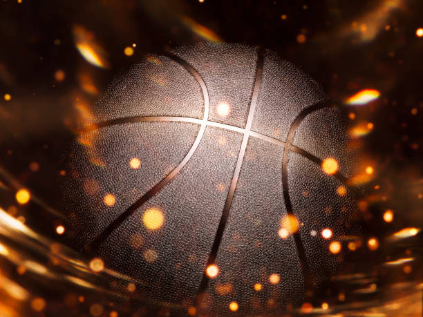 istock Basketball close-up on studio background - Stock image 1056626420