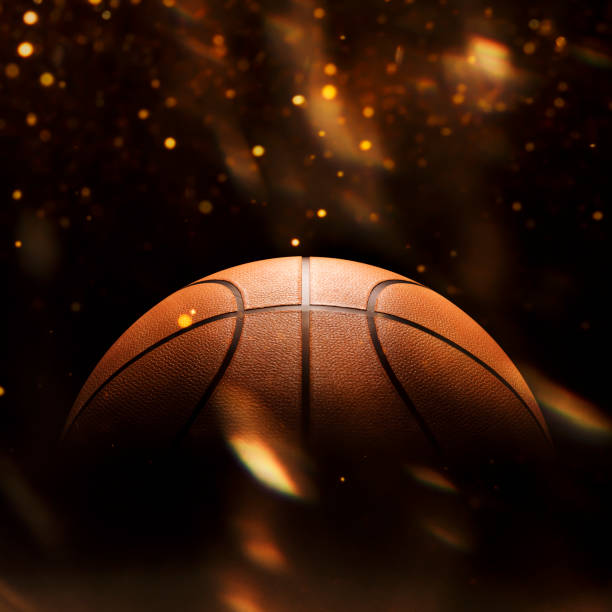 istock Basketball close-up on studio background - Stock image 1056626450