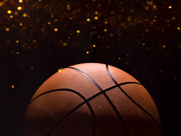 istock Basketball close-up on studio background - Stock image 1056626482