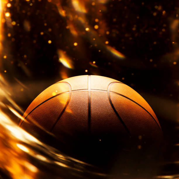 istock Basketball close-up on studio background - Stock image 1056626498