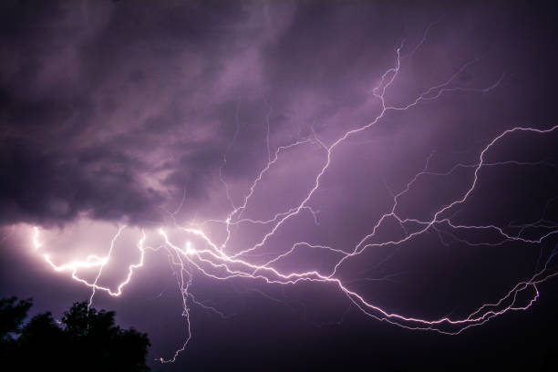 istock Urban Lightning Strike that look like spider legs 1056628326