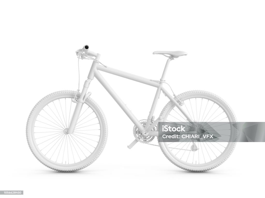 3D rendu blanc vélo isolé sur fond blanc - Photo de Vélo libre de droits