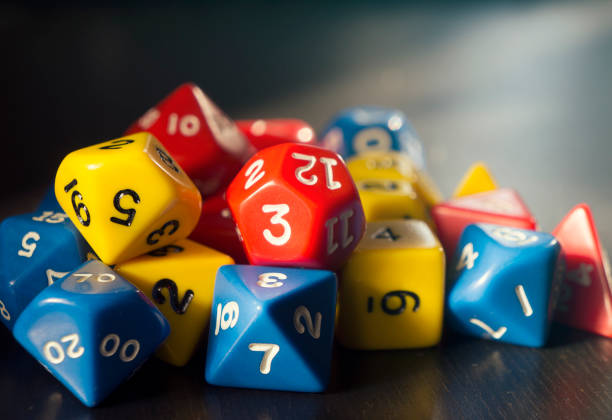istock Dices for rpg, board or tabletop games. 1056631548