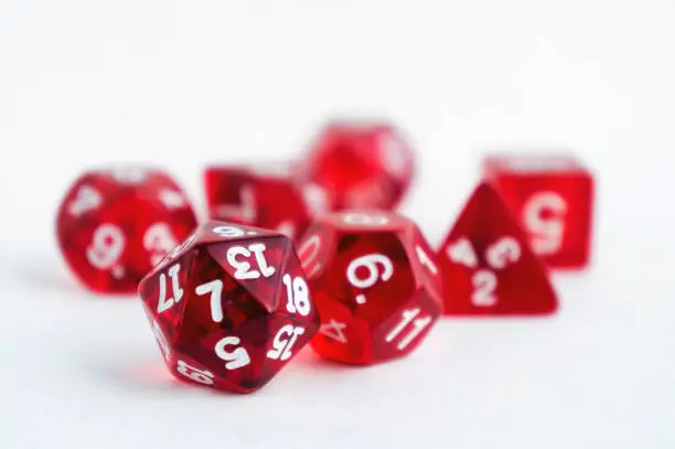 Dices for rpg, board or tabletop games. Hobby