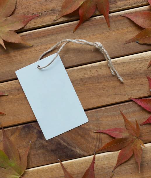istock Clothing labels and maple leaves 1056632818