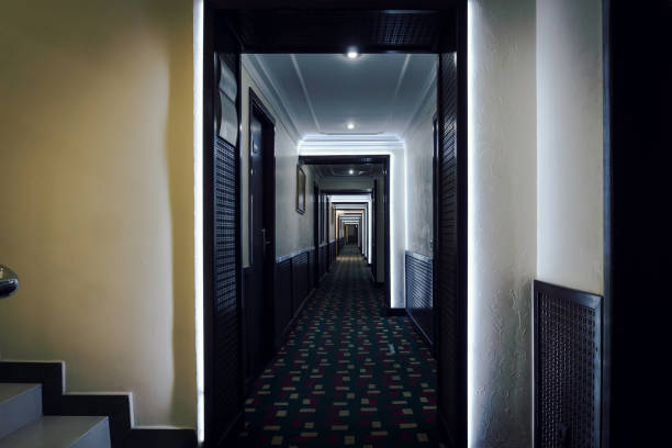istock Long corridor in the apartment. long way. 1056635862