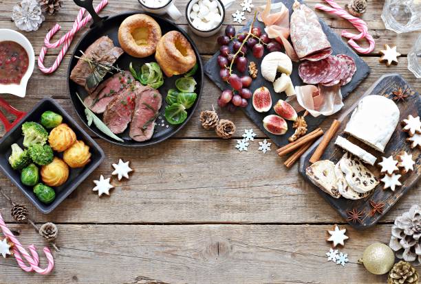 istock Christmas festive family dinner table 1056636704