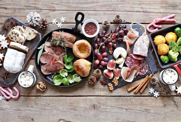 istock Christmas festive family dinner table 1056636908