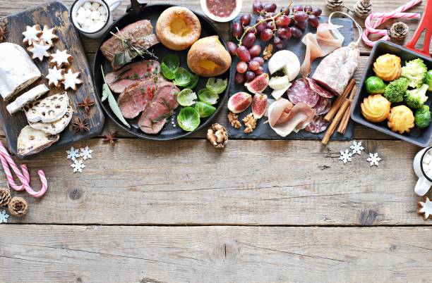 istock Christmas festive family dinner table 1056637966