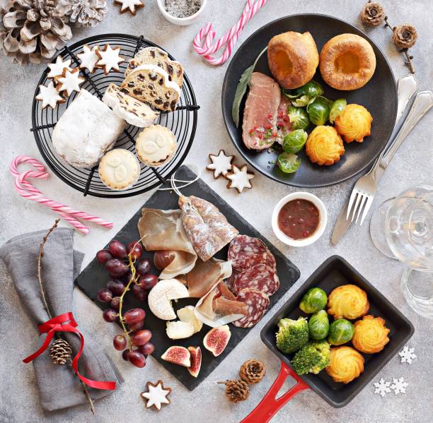 istock Christmas festive family dinner table 1056638144