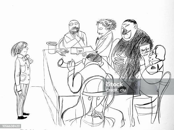 Pupil Is Examined By A Teacher Commission Stock Illustration - Download Image Now - Child, Presentation - Speech, Senior Adult