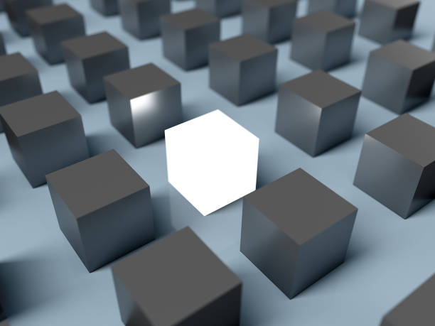 istock Standing out of the crowd. 3D rendering 1056638498
