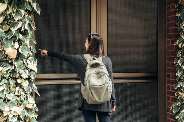 istock The tourist or the student with the backpack. 1056641474